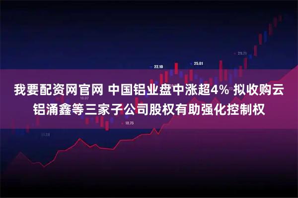 我要配资网官网 中国铝业盘中涨超4% 拟收购云铝涌鑫等三家子公司股权有助强化控制权