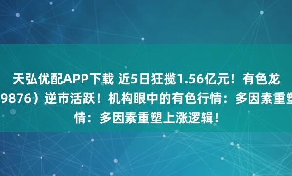 天弘优配APP下载 近5日狂揽1.56亿元！有色龙头ETF（159876）逆市活跃！机构眼中的有色行情：多因素重塑上涨逻辑！
